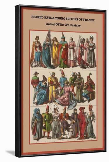 Peaked Hats and Young Suitors of France - Outset of the XV Century-Friedrich Hottenroth-Framed Art Print