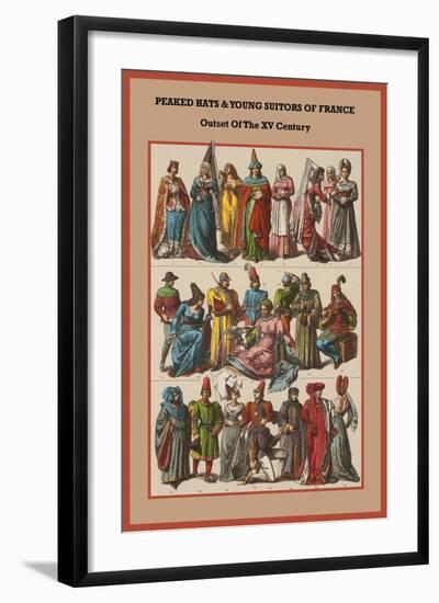 Peaked Hats and Young Suitors of France - Outset of the XV Century-Friedrich Hottenroth-Framed Art Print