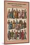 Peaked Hats and Young Suitors of France - Outset of the XV Century-Friedrich Hottenroth-Mounted Art Print