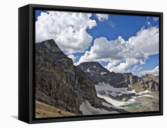 Peaks and Frozen Lakes in the High Country of Indian Peaks Wilderness, Colorado-Andrew R. Slaton-Framed Stretched Canvas