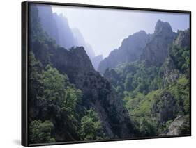 Peaks and High Valleys on the Side of the Cares Gorge, Picos De Europa, Cantabria, Spain-Duncan Maxwell-Framed Photographic Print