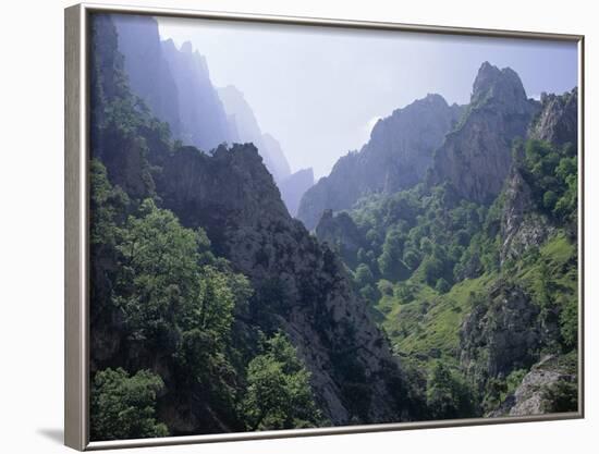 Peaks and High Valleys on the Side of the Cares Gorge, Picos De Europa, Cantabria, Spain-Duncan Maxwell-Framed Photographic Print