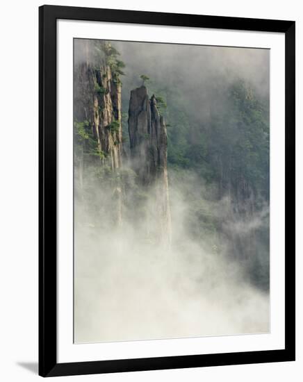 Peaks and Valleys of Grand Canyon in West Sea, Mt. Huang Shan, China-Adam Jones-Framed Premium Photographic Print