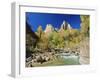 Peaks of Abraham and Isaac Tower Above the Virgin River, Utah, USA-Ruth Tomlinson-Framed Photographic Print