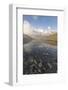 Peaks of mountain range reflected in alpine lake, Bernina Pass, Poschiavo Valley, Engadine, Canton -Roberto Moiola-Framed Photographic Print