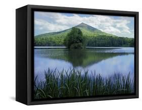 Peaks of Otter, Abbott Lake, Blue Ridge Parkway, Virginia, USA-Charles Gurche-Framed Stretched Canvas