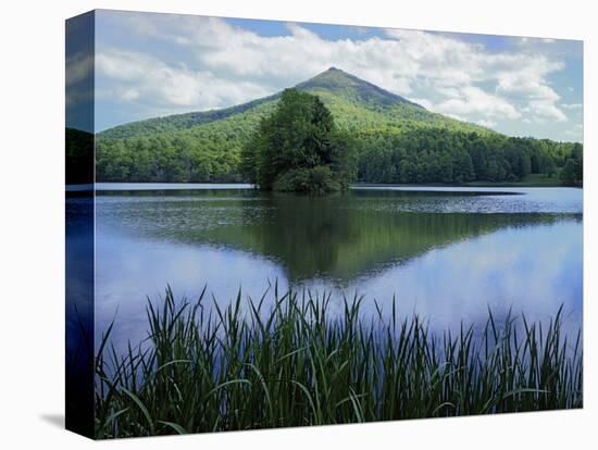 Peaks of Otter, Abbott Lake, Blue Ridge Parkway, Virginia, USA-Charles Gurche-Stretched Canvas