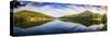 Peaks Of Otter lake reflections panorama, Blue Ridge Parkway, USA.-Anna Miller-Stretched Canvas