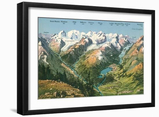 Peaks of the Upper Engadine, Swiss Alps-null-Framed Art Print