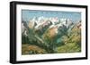 Peaks of the Upper Engadine, Swiss Alps-null-Framed Art Print