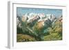 Peaks of the Upper Engadine, Swiss Alps-null-Framed Art Print