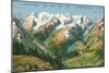 Peaks of the Upper Engadine, Swiss Alps-null-Mounted Art Print