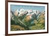 Peaks of the Upper Engadine, Swiss Alps-null-Framed Premium Giclee Print