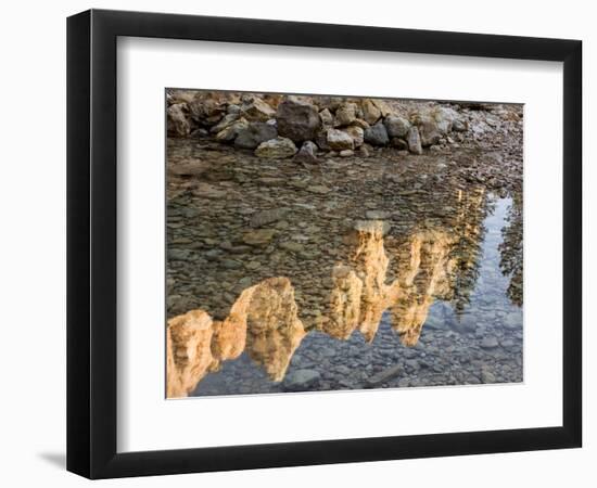 Peaks Reflecting in Small Pool at Mossy Cave at Bryce Canyon National Park, Utah, USA-Tom Norring-Framed Photographic Print