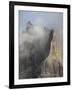 Peaks towering over Val Venegia seen from Passo Costazza. Pale di San Martino in the Dolomites-Martin Zwick-Framed Photographic Print