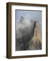 Peaks towering over Val Venegia seen from Passo Costazza. Pale di San Martino in the Dolomites-Martin Zwick-Framed Photographic Print