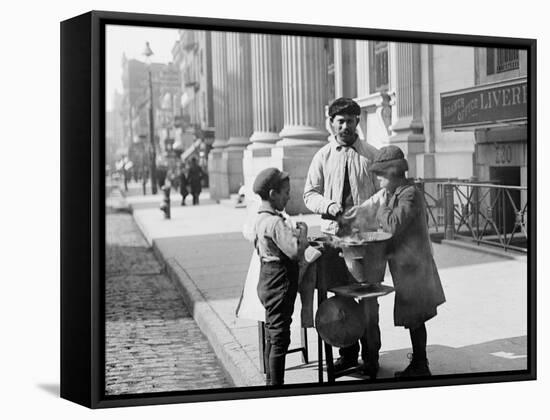 Peanut Stand, West 42nd Forty-Second St., New York-null-Framed Stretched Canvas