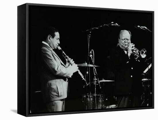 Peanuts Hucko and Billy Butterfield Playing at Potters Bar, Hertfordshire, 1986-Denis Williams-Framed Stretched Canvas