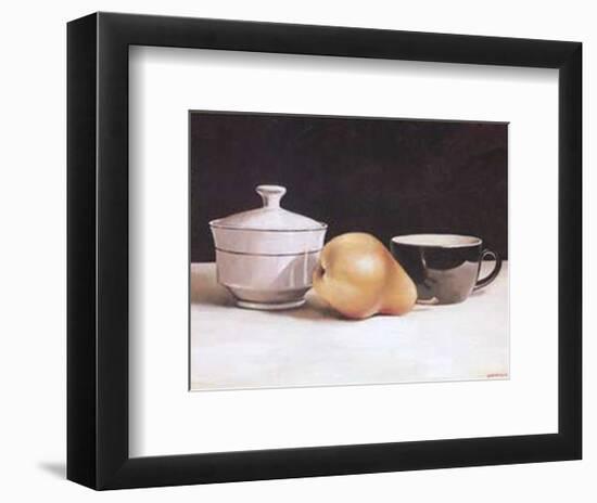 Pear and Cup-Alexander Sheversky-Framed Art Print