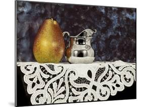 Pear and Silver Creamer-Sandra Willard-Mounted Giclee Print