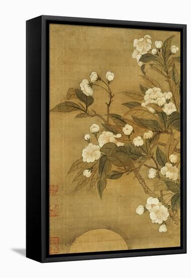 Pear Blossom and Moon-Yun Shouping-Framed Stretched Canvas