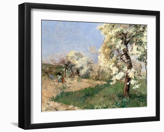 Pear Blossoms, Villiers-De-Bel-Childe Hassam-Framed Giclee Print