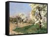 Pear Blossoms, Villiers-De-Bel-Childe Hassam-Framed Stretched Canvas