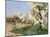 Pear Blossoms, Villiers-De-Bel-Childe Hassam-Mounted Giclee Print