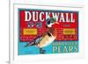 Pear Crate Label, Duckwall-null-Framed Art Print