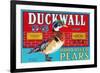 Pear Crate Label, Duckwall-null-Framed Art Print