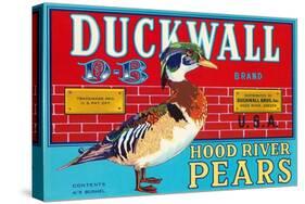 Pear Crate Label, Duckwall-null-Stretched Canvas