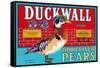 Pear Crate Label, Duckwall-null-Framed Stretched Canvas