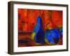 Pear Dramatic Colorful Art Print-Blenda Tyvoll-Framed Art Print