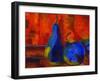 Pear Dramatic Colorful Art Print-Blenda Tyvoll-Framed Art Print