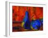 Pear Dramatic Colorful Art Print-Blenda Tyvoll-Framed Art Print