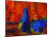 Pear Dramatic Colorful Art Print-Blenda Tyvoll-Mounted Art Print