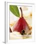 Pear in Red Wine with Cinnamon in Madeira Cream-null-Framed Photographic Print