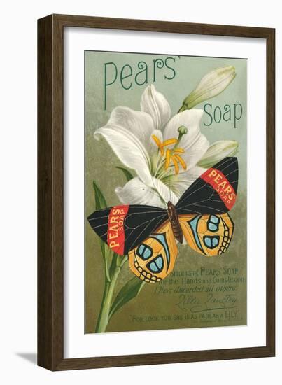 Pear's Soap Ad, Lily-null-Framed Art Print