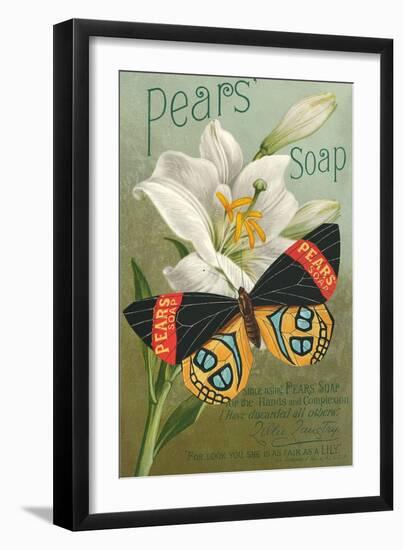 Pear's Soap Ad, Lily-null-Framed Art Print