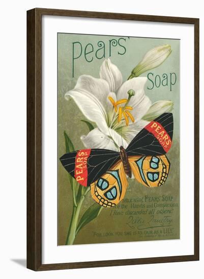 Pear's Soap Ad, Lily-null-Framed Art Print