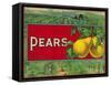 Pear Stock Crate Label-Lantern Press-Framed Stretched Canvas