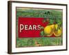 Pear Stock Crate Label-Lantern Press-Framed Art Print