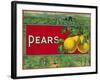 Pear Stock Crate Label-Lantern Press-Framed Art Print