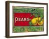 Pear Stock Crate Label-Lantern Press-Framed Art Print