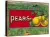 Pear Stock Crate Label-Lantern Press-Stretched Canvas