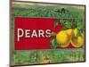 Pear Stock Crate Label-Lantern Press-Mounted Art Print