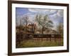 Pear Tree and Flowers in Eragny, Morning-Camille Pissarro-Framed Giclee Print