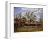 Pear Tree and Flowers in Eragny, Morning-Camille Pissarro-Framed Giclee Print