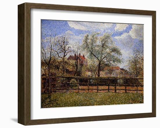 Pear Tree and Flowers in Eragny, Morning-Camille Pissarro-Framed Giclee Print