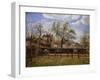 Pear Tree and Flowers in Eragny, Morning-Camille Pissarro-Framed Giclee Print